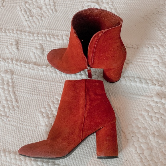Urban Outfitters Red Booties - Picture 1 of 3